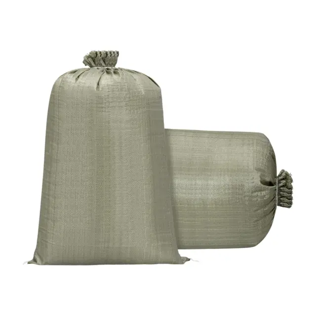 Sand Bags Empty Grey Woven Polypropylene 51.2 Inch x 43.3 Inch Pack of 10