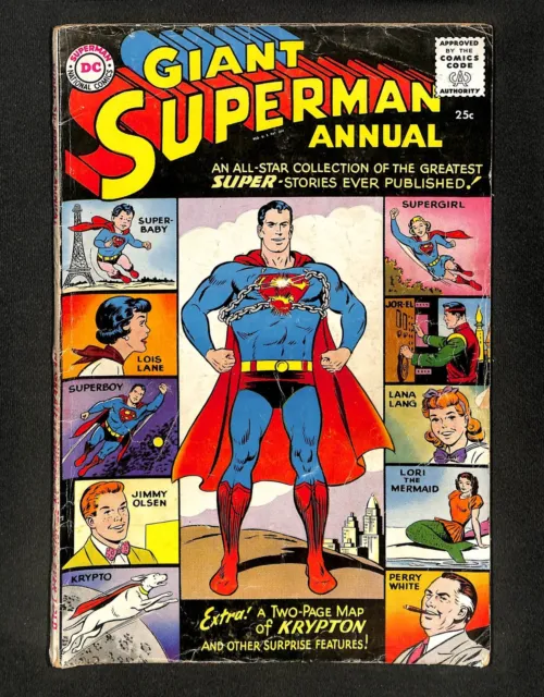 Superman Annual #1 Fair 1.0 1st Silver Age DC Annual! Supergirl Batman!