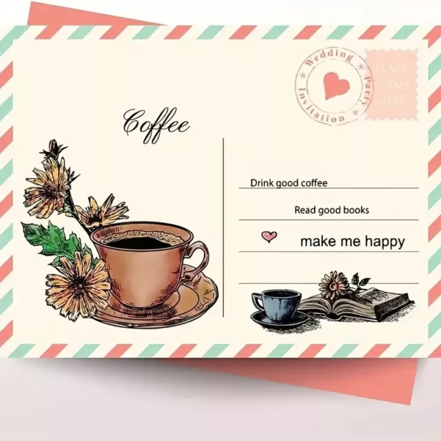Coffee Time  Sentiment Words Quotes Silicon Transparent Stamp Seal Card Making 3