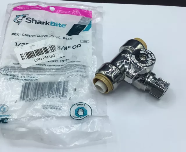 SharkBite #24984 PEX 1/2""x1/2""x3/8"" OD Push to connect
