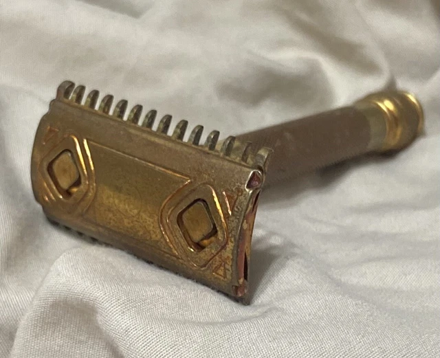 Vintage Gillette Good Will Safety Razor Diamond Pattern