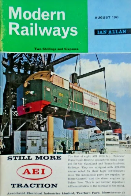 Modern Railways Magazine aug 1963 lots to read and pictures to see