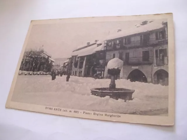 Cuneo Robilante Piazza Regina Margherita + neve - non spedita f. p.