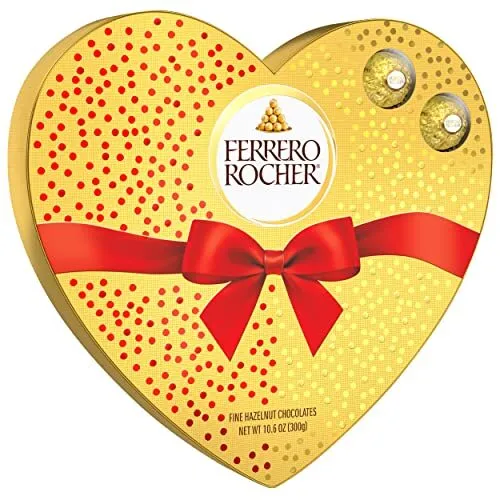 Ferrero Rocher, 24 Count, Premium Milk Chocolate Hazelnut, Valentine's Chocol...