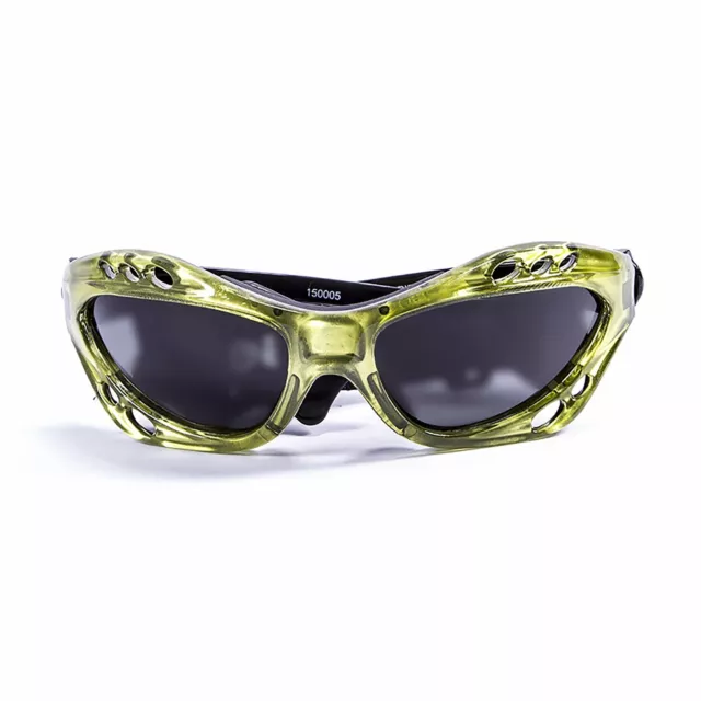 OCEAN CUMBUCO Floating Sunglasses Kiteboarding, Green  & Smoke Lens