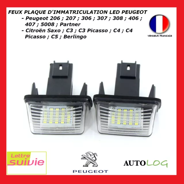 2X LED LICENSE Plate Light Lamp Fit For Citroen C2 Peugeot 106 1007 207 307  308 EUR 12,08 - PicClick FR