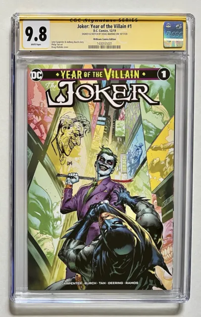 Joker: Year Of The Villain #1 • Cgc Ss 9.8 • Signed & Sketch By Doug Mahnke