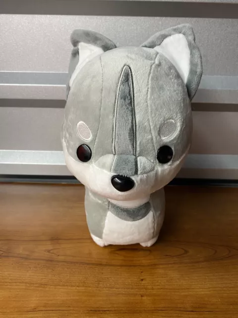 Bellzi Plush Dog Wolfi Wolf Stuffed Animal Gray White Husky Lovey Toy Soft 12"