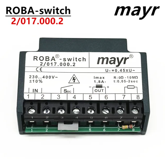 Mayr ROBA -switch 2/017.000.2 230..400V~ 1.8A field excitation brake rectifier