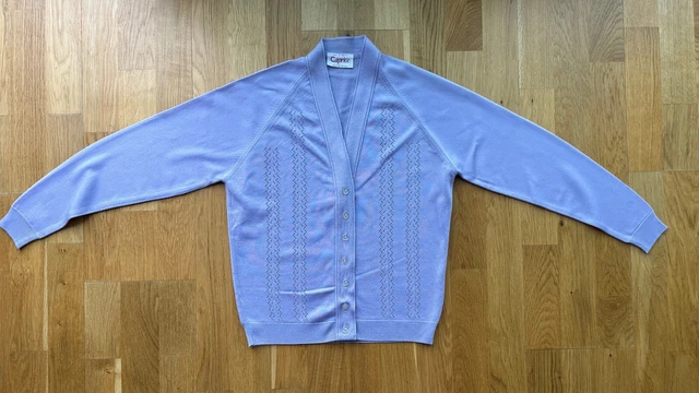 Cardigan Super Carino Lavanda Vintage Anni 60 Mod Nylon Caprice