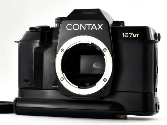 Contax 167MT SLR 35mm Film Camera Black Body C/Y Tested from Japan [Near Mint]