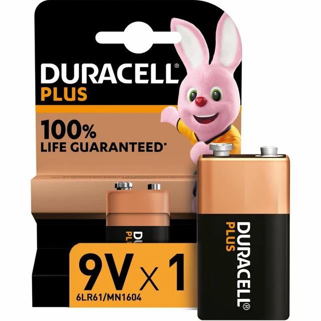 Pile DURACELL 9V X1 PLUS