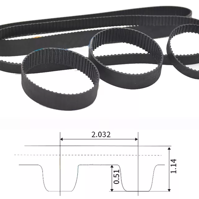 MXL Timing Belt Tooth Pitch 2.032mm Pulley Belt for 10mm Width 3D Printer CNCm