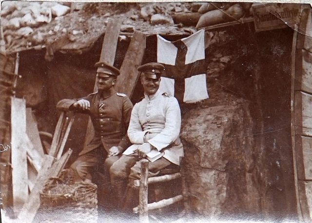 1915 Beaumont-en-Argonne lustiger Sanitätsarzt Dr. Deubler Vanquois Frontbunker