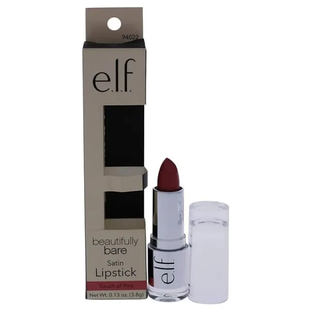 e.l.f.  Beautifully Bare Satin Lipstick, Touch of Pink 94022- SEALED