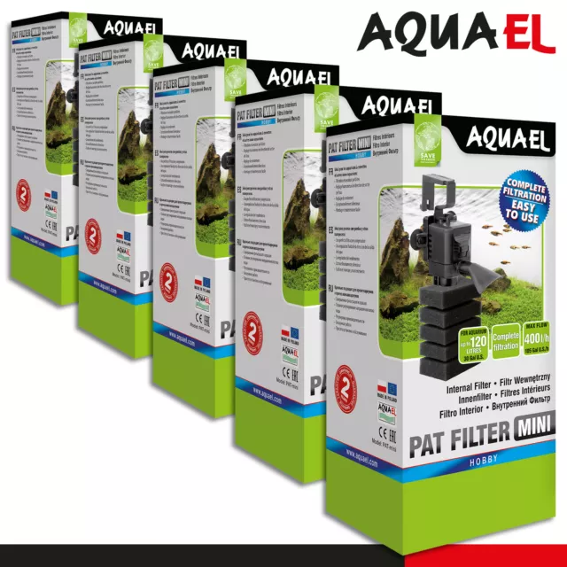 Aquael 5 X Pat Mini Miniaturturbinenfilter pour Petit les Aquariums D'Eau Douce