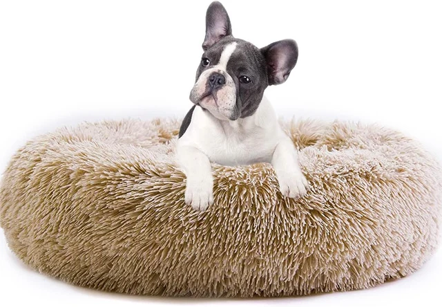 Faux Fur Small Dog Bed Calming Dog Bed for Small Dogs Puppy Bed Anti-Anxiety War