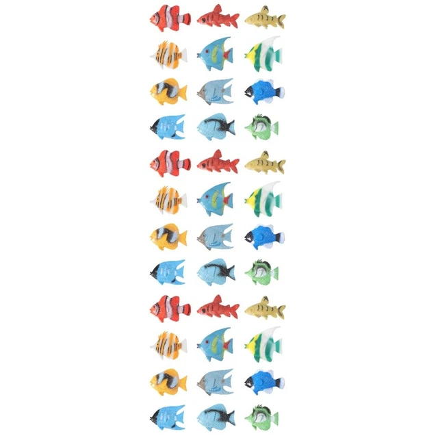 Set 3 Figure di Pesce Bambini Giocattolo di Plastica Falso Acquario Artificiale Bambino