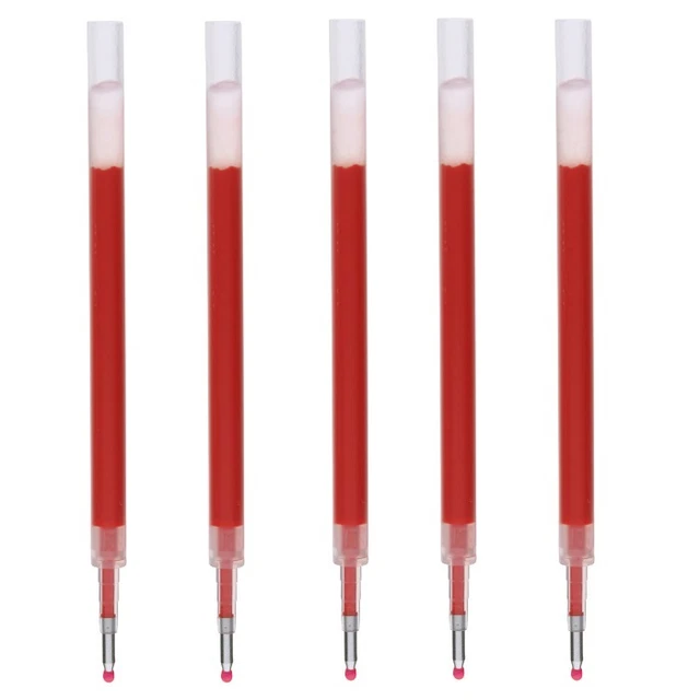 MUJI JAPAN SMOOTH draw gel ballpoint pen knocktype 0.5mm red x 5