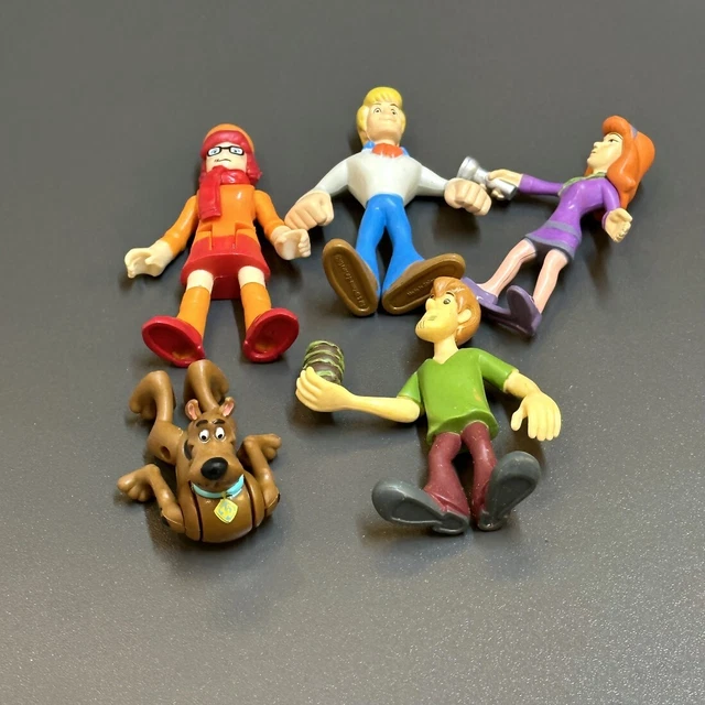 LOT DE 5 figurines vintage pliables/posables Hanna Barbera Scooby Doo