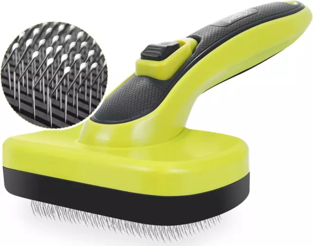 Pecute Slicker Dog Brushes,Self Cleaning Pet Grooming Brush- Removes 90% of Dead