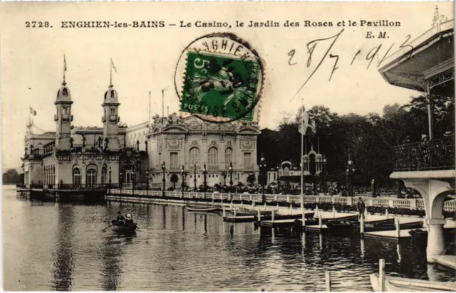 CPA Enghien les Bains Le Casino, le Jardin des Roses FRANCE (1333048)