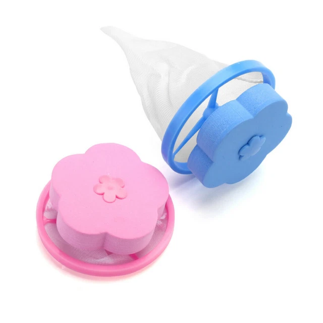 2Pcs Laundry Lint Pet Hair Remover Floating Pet Fur Catcher for Washing Machine