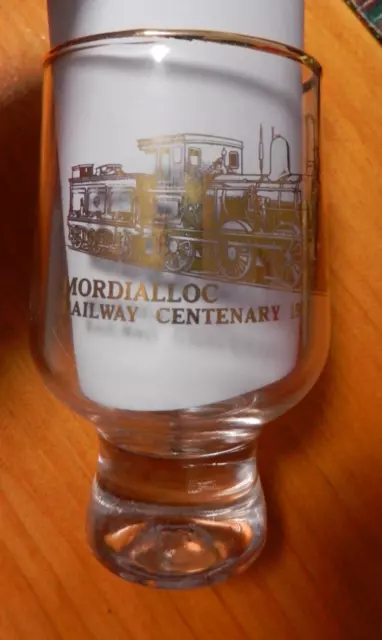 Mordialloc ( Melbourne  ) Railway Centenary 1981 Glass ( In Great  Condition )