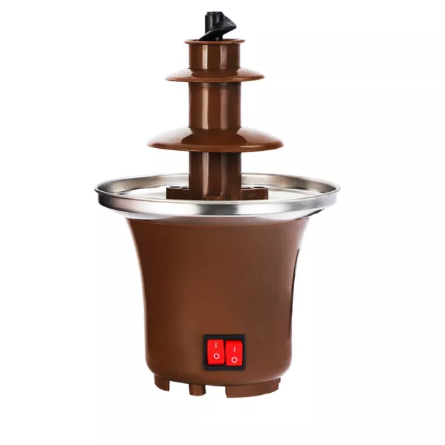 Chocolate Fondue 3 Tiers Fountain Maker Melting Machine Waterfall Warmer for Dip