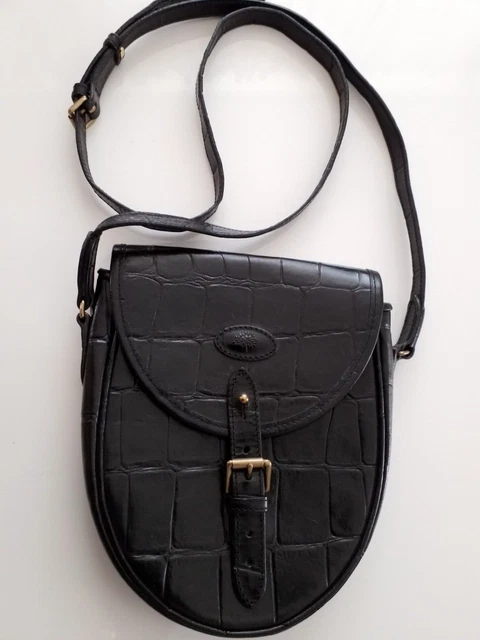 Damentasche Mulberry Tasche Umhängetasche schwarz verstellbare Riemen NEUWERTIG