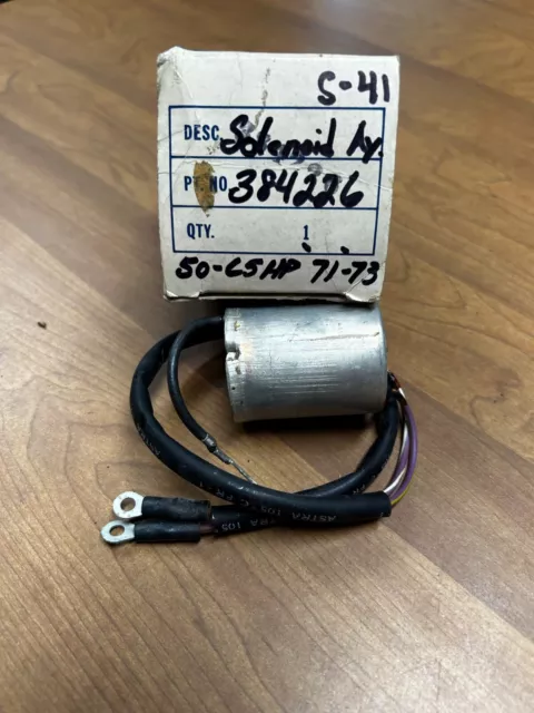 NIB NOS OEM OMC Johnson Evinrude Solenoid Asy. 384226 50-65 HP 1971-73