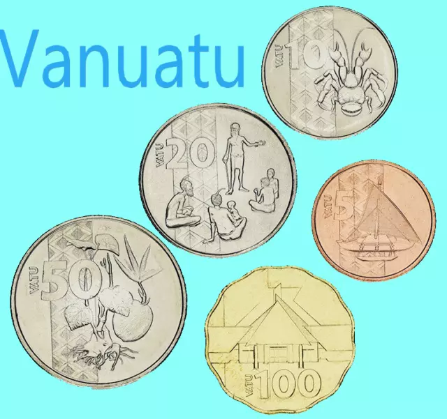 Vanuatu 🇻🇺Islands coins 2015 - choose from list 5 10 20 50 100 Vatu UNC F.bag