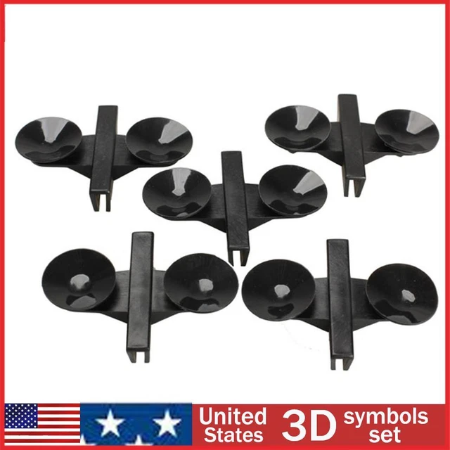 5pcs Divider Clips Black Plastic Glass Partition Clip for Aquarium Landscaping