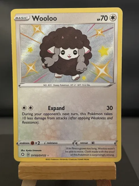 Pokemon Card Wooloo SV103/SV122 Shining Fates Shiny Vault Rare Holo NM
