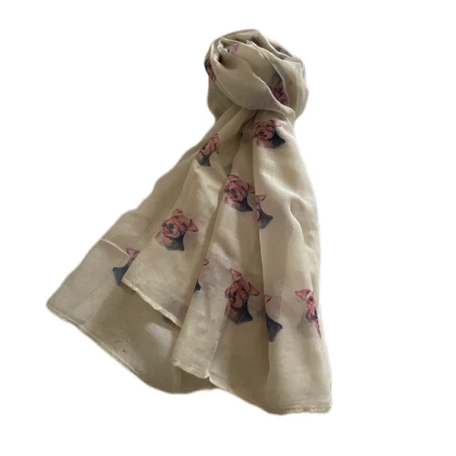 Welsh Terrier Dog Ladies Scarf New Design Shawl Airrdale Terrier