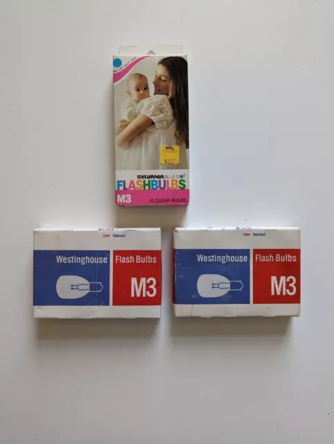 Nuevo en caja bombillas de flash M3 Westinghouse y Sylvania 36 bombillas en total