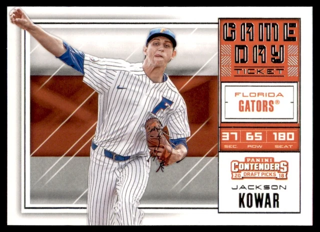 2018 Panini Contenders Draft Picks Game Day Tickets Jackson Kowar Florida Gators