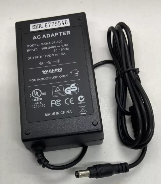 SAWA-01-500 12v 5A 60W  AC Power Supply