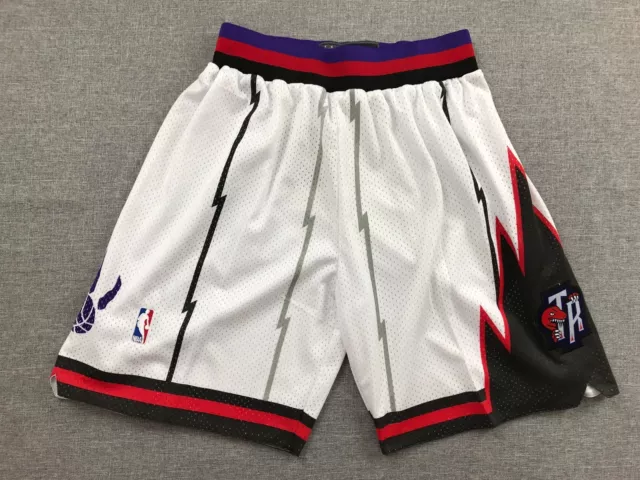 Rétro Toronto Raptors Basketball Shorts pantalon cousu blanc Pourpre