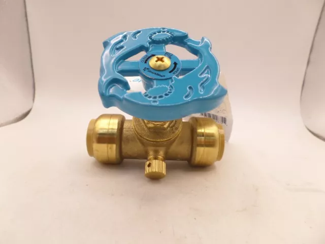 Sharkbite 24635Lf 3/4 In. Push-To-Connect Brass Stop Valve With Drain