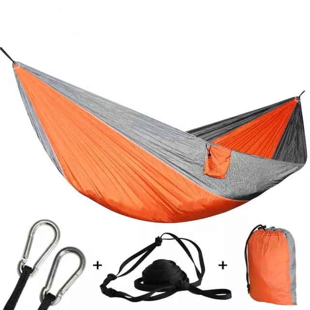 Hammock Double Person Camping Outdoor Travel Parachute Swing Heavy Duty Portable