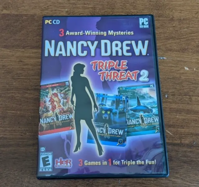 Nancy Drew Triple Threat 2 Her Interactive PC CD