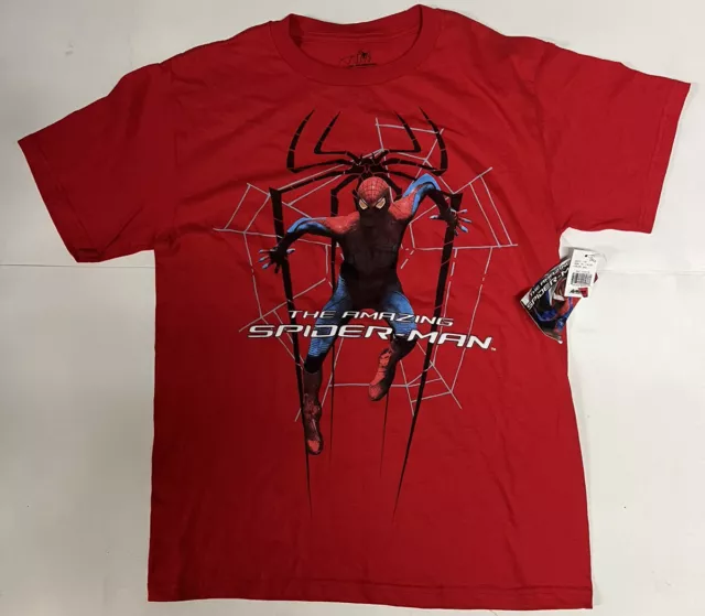 Vintage 2012 The Amazing Spiderman Graphic T Shirt Marvel Movie Promo NWT Sz S/M