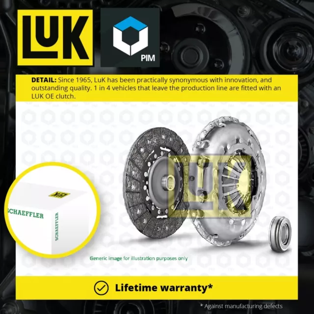 CLUTCH KIT 3PC Cover Plate Releaser fits FIAT DOBLO 1.9D 2001 on