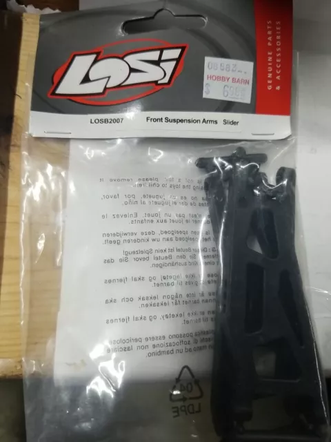 LOSB2007 Front Suspension Arms Slider Team Losi 1/10 NEW