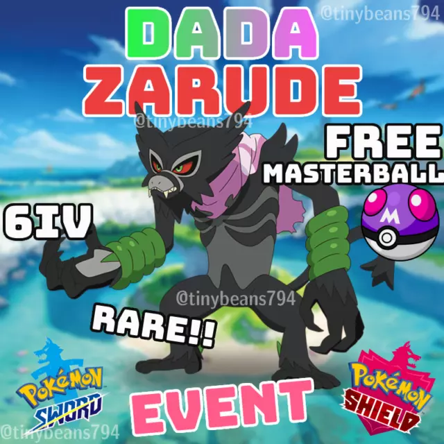 Pokemon Sword and Shield // 6IV EVENT // Unreleased ZARUDE 