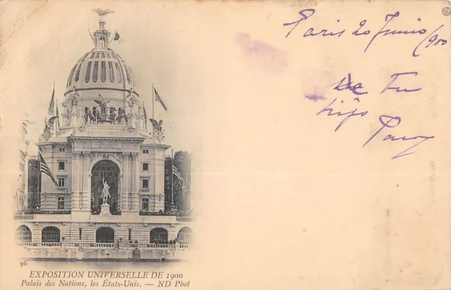 Cpa 75 Paris Exposition Universelle 1900 Palais Des Nations Les Etats Unis