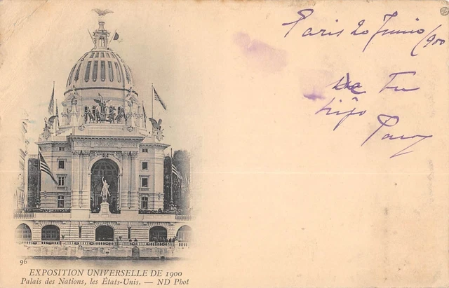 Cpa 75 Paris Exposition Universelle 1900 Palais Des Nations Les Etats Unis