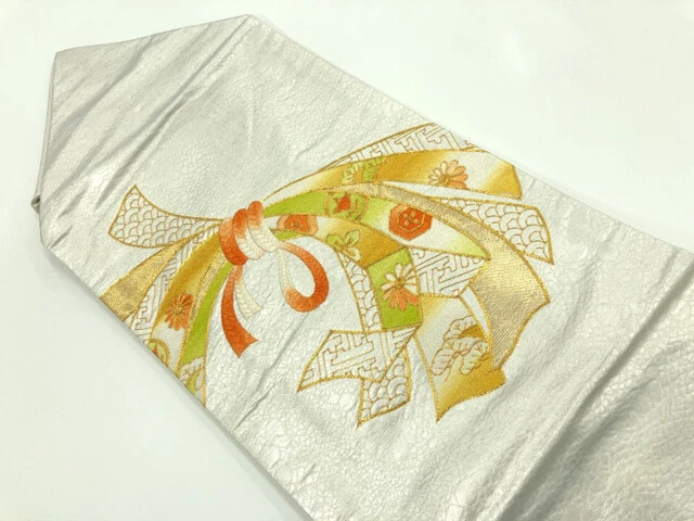 6545531: Japanese Kimono / Vintage Nagoya Obi / Embroidery / Noshi Pattern