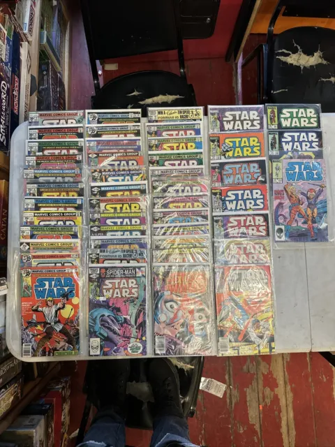 Marvel Star Wars 1977 HUGE Vintage Comic Lot Of 46 w/ #24 Kenobi 1st Appearance!